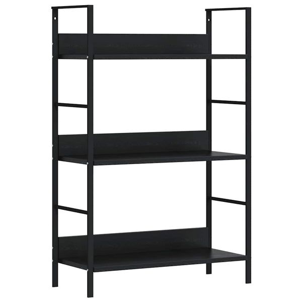 vidaXL Bookshelf with 3 Shelves Black 60x27.6x90.5 cm Engineered Wood