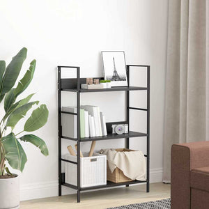 vidaXL Bookshelf with 3 Shelves Black 60x27.6x90.5 cm Engineered Wood