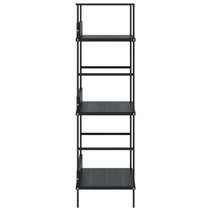 vidaXL Bookshelf with 3 Shelves Black 60x27.6x90.5 cm Engineered Wood