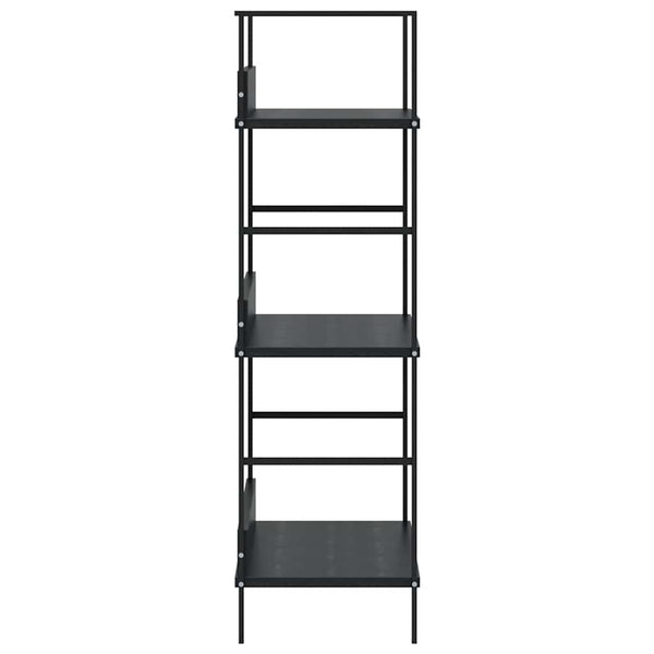 vidaXL Bookshelf with 3 Shelves Black 60x27.6x90.5 cm Engineered Wood