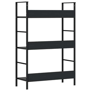 vidaXL Bookshelf with 3 Shelves Black 60x27.6x90.5 cm Engineered Wood