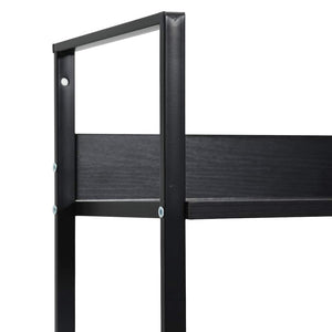 vidaXL Bookshelf with 3 Shelves Black 60x27.6x90.5 cm Engineered Wood