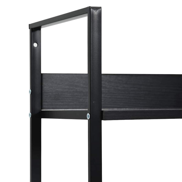 vidaXL Bookshelf with 3 Shelves Black 60x27.6x90.5 cm Engineered Wood
