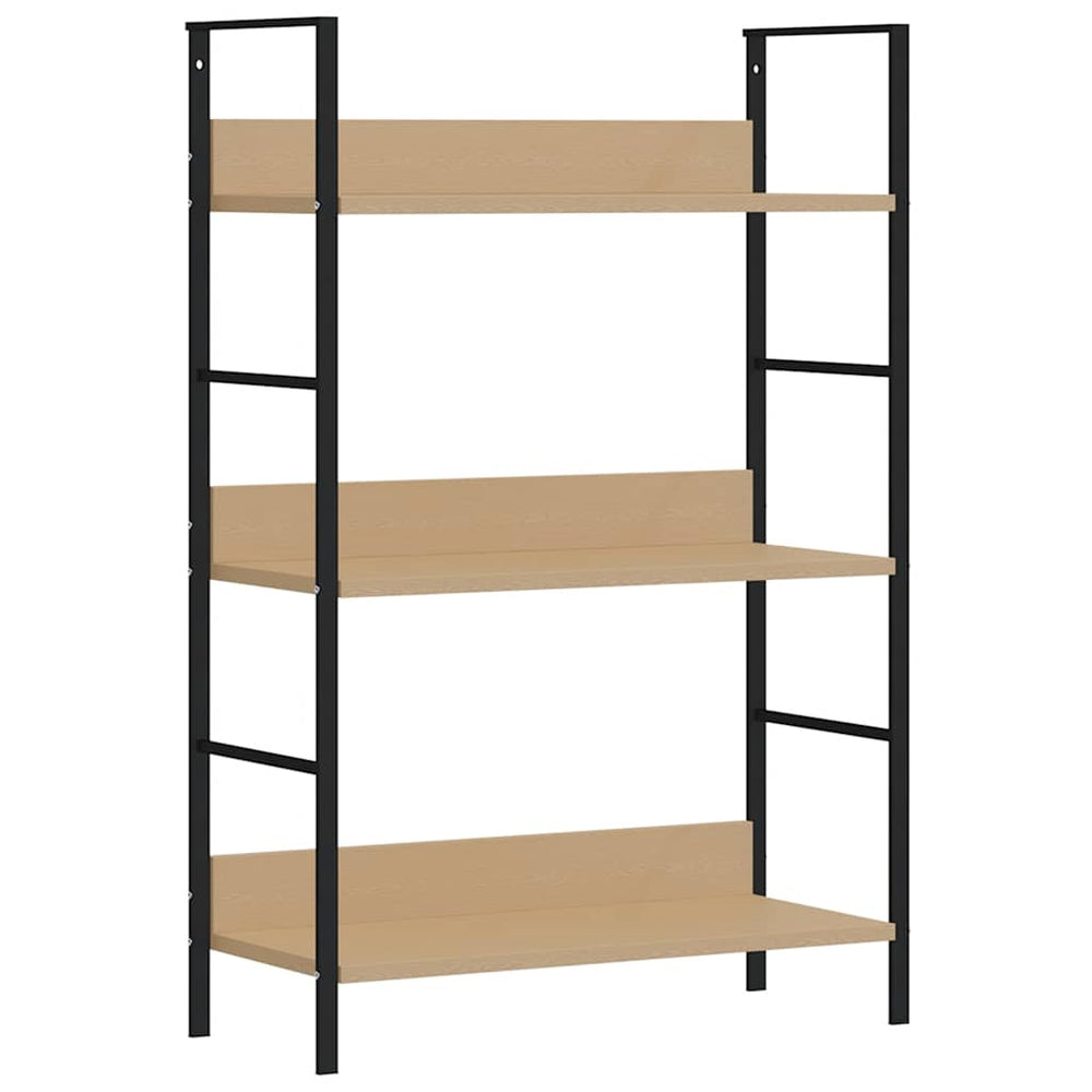 vidaXL Bookshelf 3 Shelves Oak 60x27.6x90.5 cm Engineered Wood