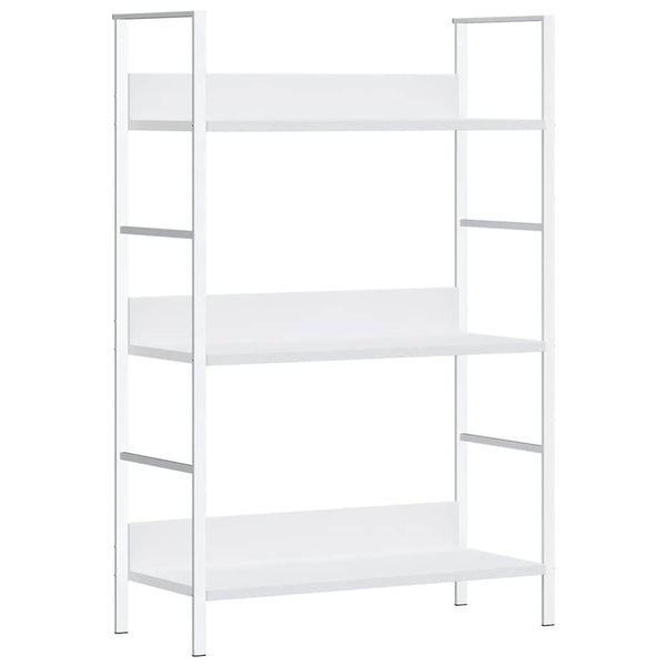 vidaXL Bookcase with 3 Shelves White 60x27.6x90.5 cm Engineered Wood