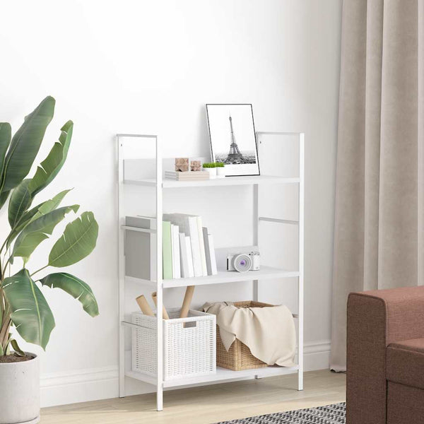 vidaXL Bookcase with 3 Shelves White 60x27.6x90.5 cm Engineered Wood