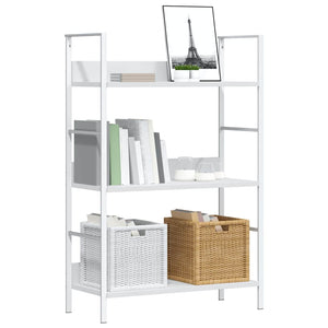 vidaXL Bookcase with 3 Shelves White 60x27.6x90.5 cm Engineered Wood