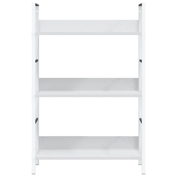 vidaXL Bookcase with 3 Shelves White 60x27.6x90.5 cm Engineered Wood
