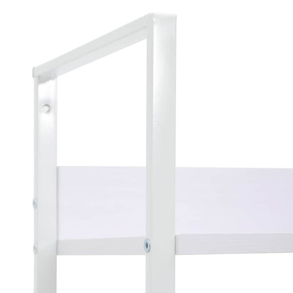 vidaXL Bookcase with 3 Shelves White 60x27.6x90.5 cm Engineered Wood