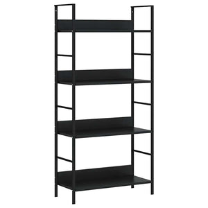 vidaXL Bookcase with 4 Shelves Black 60x27.6x124.5 cm Engineered Wood