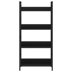 vidaXL Bookcase with 4 Shelves Black 60x27.6x124.5 cm Engineered Wood