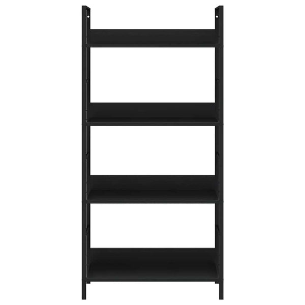 vidaXL Bookcase with 4 Shelves Black 60x27.6x124.5 cm Engineered Wood