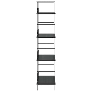 vidaXL Bookcase with 4 Shelves Black 60x27.6x124.5 cm Engineered Wood