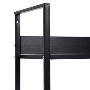 vidaXL Bookcase with 4 Shelves Black 60x27.6x124.5 cm Engineered Wood