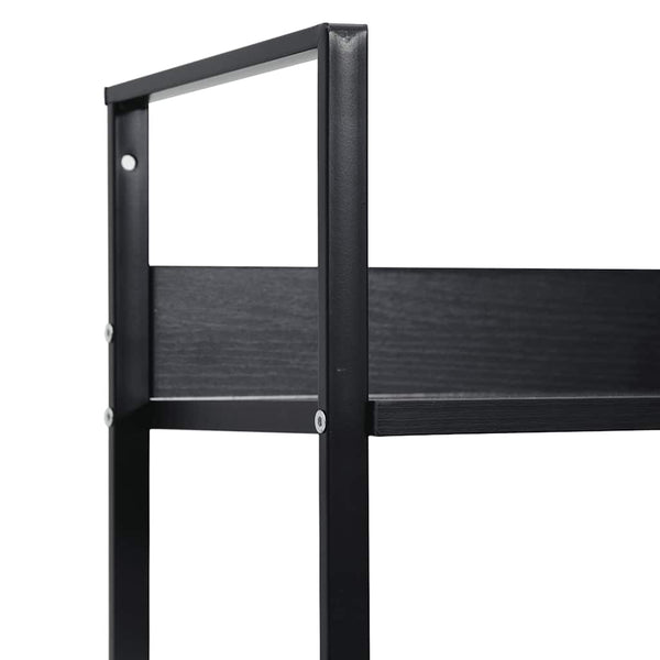 vidaXL Bookcase with 4 Shelves Black 60x27.6x124.5 cm Engineered Wood