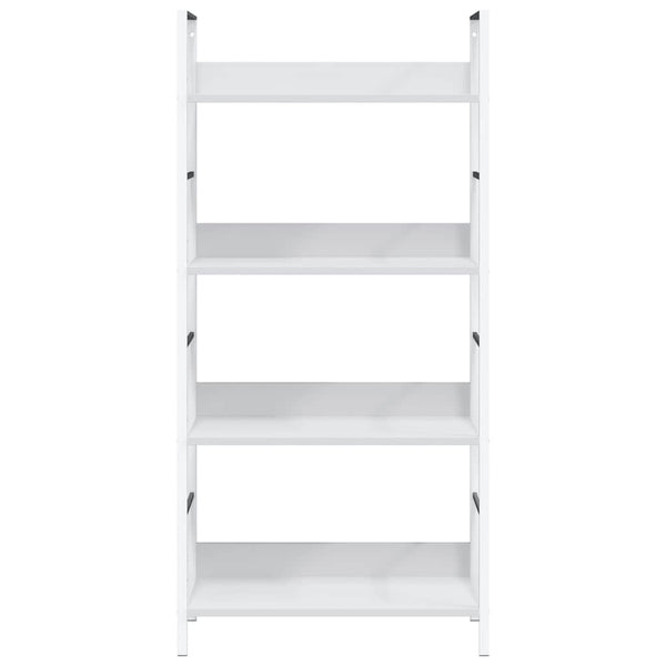 vidaXL Bookcase with 4 Shelves White 60x27.6x124.5 cm Engineered Wood