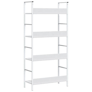 vidaXL Bookcase with 4 Shelves White 60x27.6x124.5 cm Engineered Wood