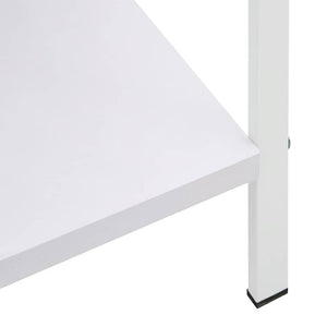 vidaXL Bookcase with 4 Shelves White 60x27.6x124.5 cm Engineered Wood