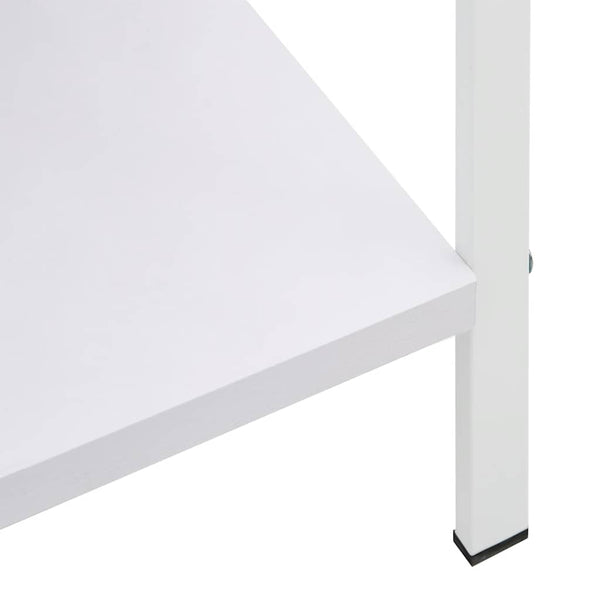 vidaXL Bookcase with 4 Shelves White 60x27.6x124.5 cm Engineered Wood