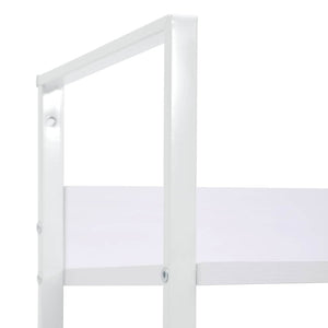 vidaXL Bookcase with 4 Shelves White 60x27.6x124.5 cm Engineered Wood