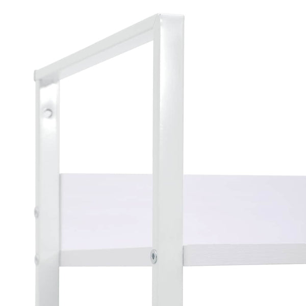 vidaXL Bookcase with 4 Shelves White 60x27.6x124.5 cm Engineered Wood