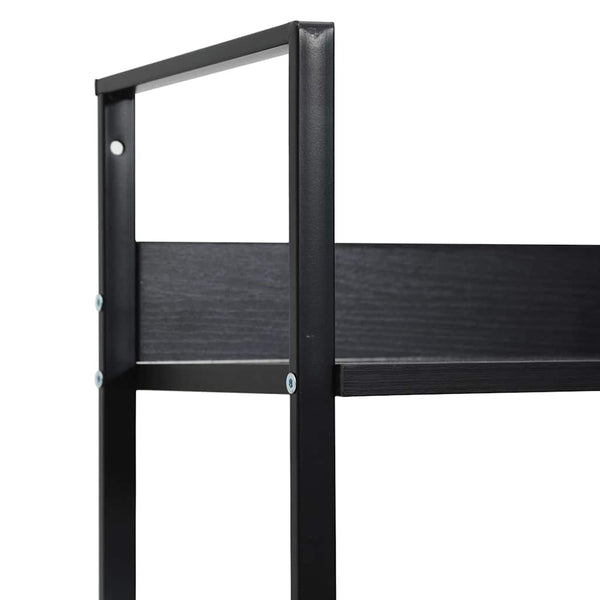 vidaXL Bookcase 5 Tiers Black 60x27.6x158.5 cm Engineered Wood