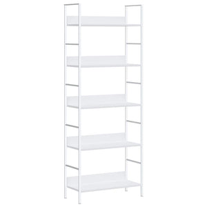 vidaXL Bookcase 5 Shelves White 60x27.6x158.5 cm Engineered Wood