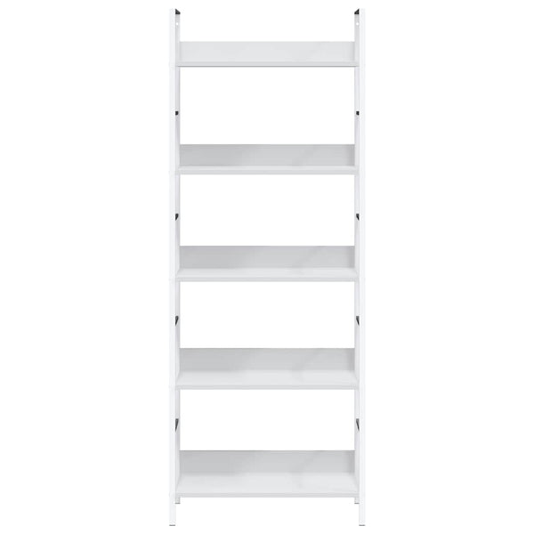 vidaXL Bookcase 5 Shelves White 60x27.6x158.5 cm Engineered Wood