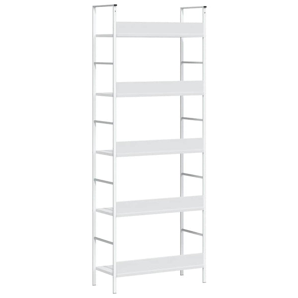 vidaXL Bookcase 5 Shelves White 60x27.6x158.5 cm Engineered Wood