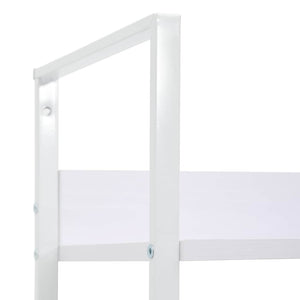 vidaXL Bookcase 5 Shelves White 60x27.6x158.5 cm Engineered Wood
