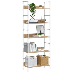 vidaXL Bookshelf 5 Shelves Oak 60x27.6x158.5 cm Engineered Wood