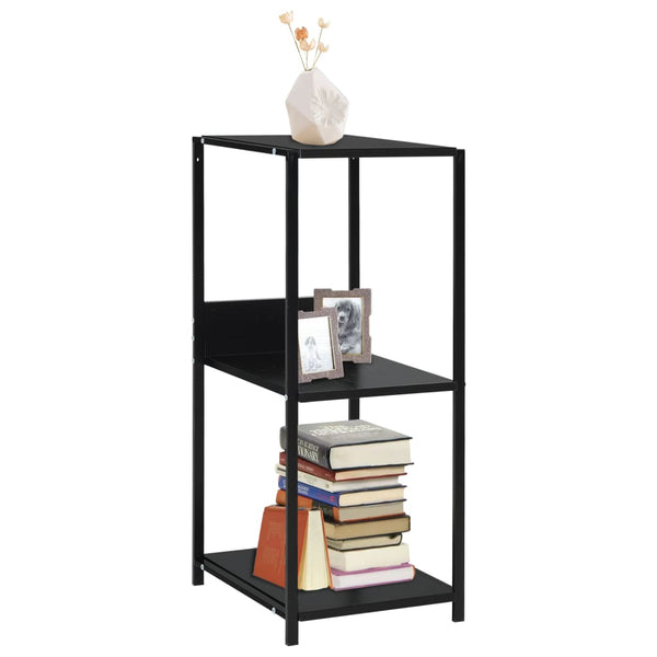 vidaXL Small Bookcase Black 33.5x39.6x79.7 cm Engineered Wood