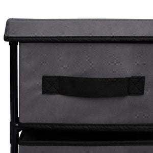 vidaXL Cabinet with 6 Drawers 55x29x55 cm Grey Steel