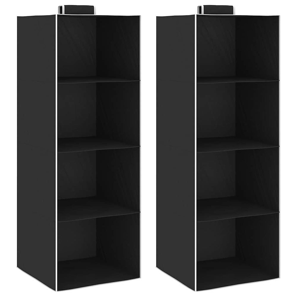 vidaXL Hanging Closet Organizer 2 pcs with 4 Compartments Fabric