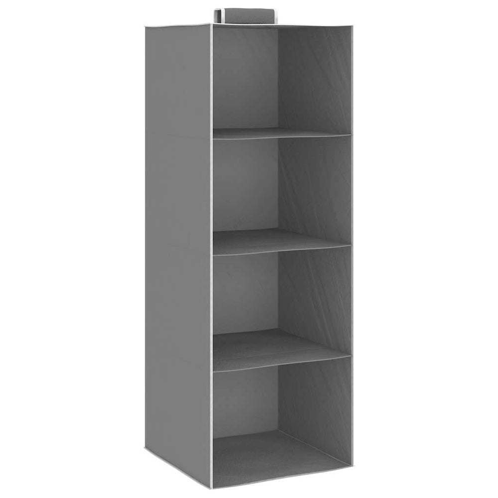 vidaXL Hanging Wardrobe Organizers 2 pcs. with 4 Compartments Fabric