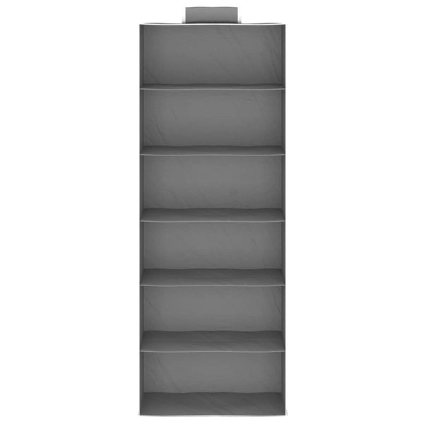 vidaXL Hanging Closet Organizers 2 pcs with 6 Compartments Fabric