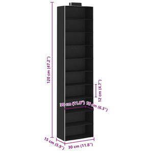 vidaXL Hanging Organiser for Wardrobes 2 pcs with 10 Compartments Fabric