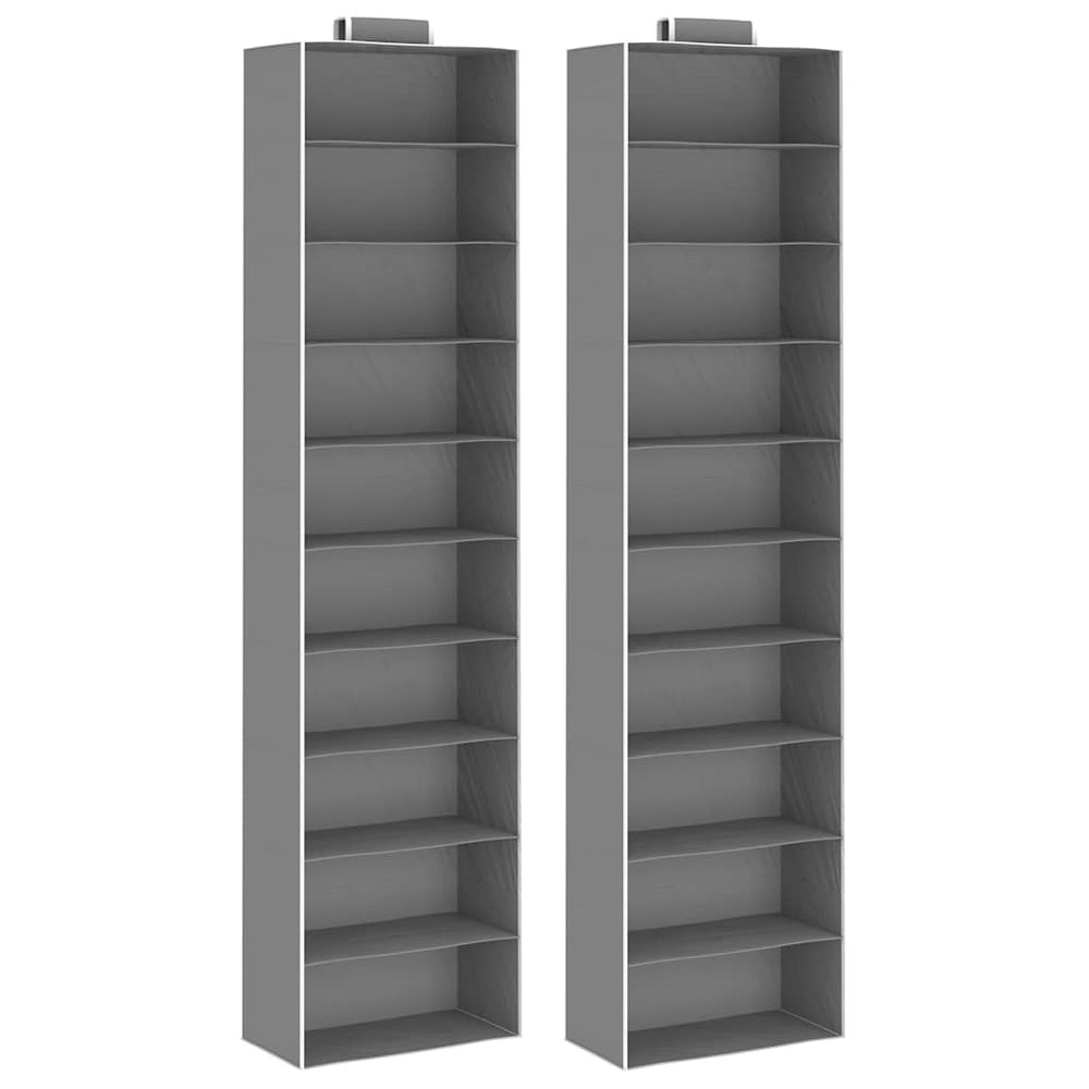 vidaXL Hanging Cabinet Storage Organizers 2 pcs. with 10 Compartments Fabric