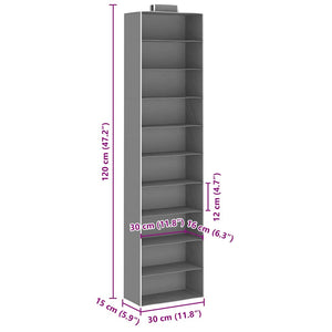 vidaXL Hanging Cabinet Storage Organizers 2 pcs. with 10 Compartments Fabric