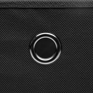 vidaXL Storage Boxes with Lids 4 pcs Black 32x32x32 cm Fabric