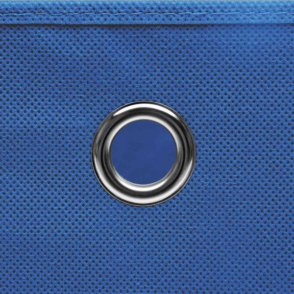 vidaXL Storage Boxes with Lids 4 pcs. Blue 32x32x32 cm Fabric