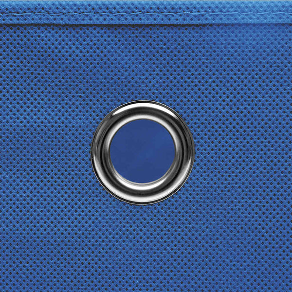 vidaXL Storage Boxes with Lids 10 pcs Blue 32x32x32 cm Fabric