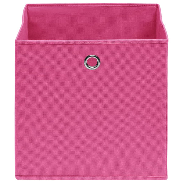 vidaXL Storage Boxes 4 pcs Pink 32x32x32 cm Fabric