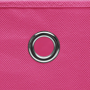 vidaXL Storage Boxes with Lids 4 pcs. Pink 32x32x32 cm Fabric
