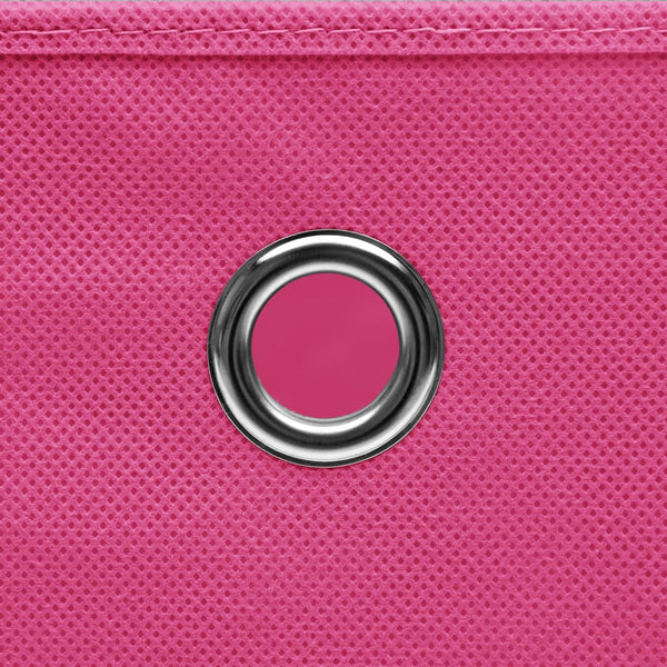 vidaXL Storage Boxes with Lids 4 pcs. Pink 32x32x32 cm Fabric