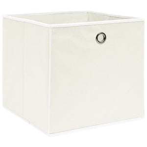 vidaXL Storage Boxes 4 pcs. White 32x32x32 cm Fabric