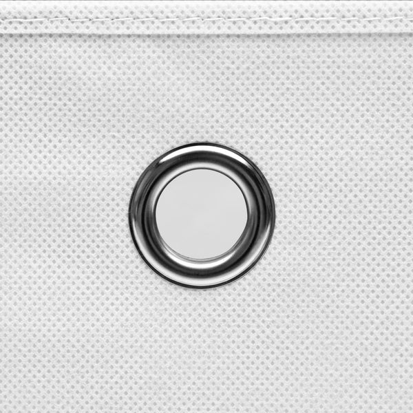 vidaXL Storage Boxes with Lids 10 pcs. White 32x32x32 cm Fabric