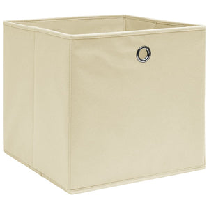 vidaXL Storage Boxes 4 pcs. Cream 32x32x32 cm Fabric