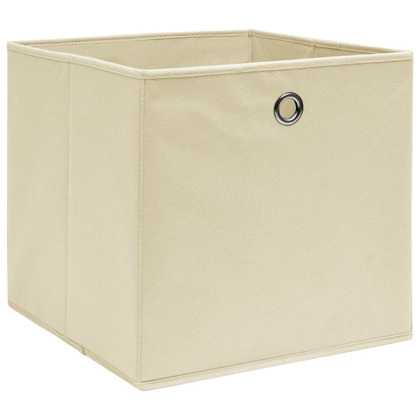 vidaXL Storage Boxes 4 pcs. Cream 32x32x32 cm Fabric