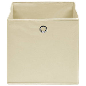 vidaXL Storage Boxes 4 pcs. Cream 32x32x32 cm Fabric